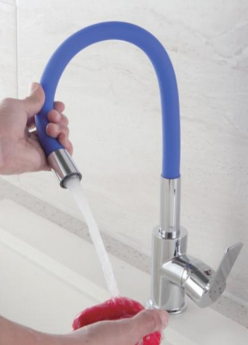 Смеситель для кухни Haiba HB70112-4 Хром Синий