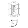 Душевая кабина Triton Грэй 90x90 Щ0000066462 без гидромассажа