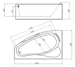 Акриловая ванна Gemy Gemy 161x96 G9046 B L С гидромассажем