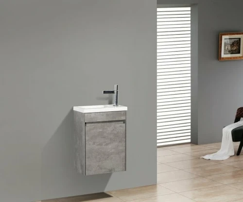 Тумба под раковину BelBagno Pietra Mini 40 PIETRA MINI-400-1A-SO-SCM-L подвесная Cemento МДФ / ЛДСП