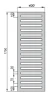 Водяной полотенцесушитель Zehnder Metropolitan Bar MEP-180-040 Белый