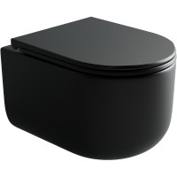 Унитаз Ceramicanova Ulma Rimless CN4006MB подвесной Черный матовый с сиденьем Микролифт фарфор подвесной