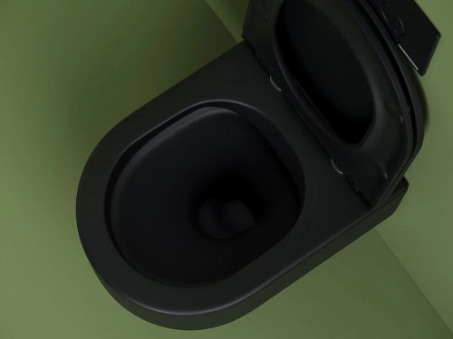 Унитаз Ceramicanova Ulma Rimless CN4006MB подвесной Черный матовый с сиденьем Микролифт фарфор подвесной