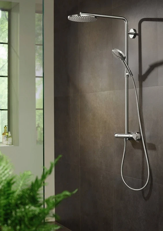 Душевая система Hansgrohe Raindance Select S 27633340 Черный Хром латунь на стену