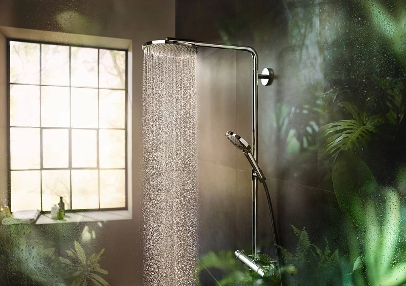 Душевая система Hansgrohe Raindance Select S 27633340 Черный Хром латунь на стену