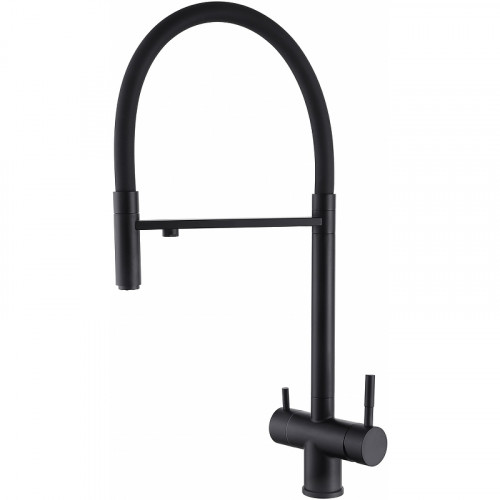 Смеситель для кухни Abber Wasser Kreis AF81141B Черный матовый латунь