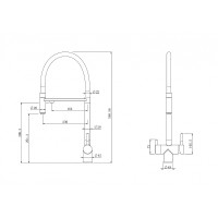 Смеситель для кухни Abber Wasser Kreis AF81141B Черный матовый латунь