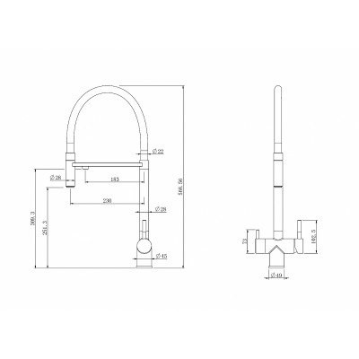 Смеситель для кухни Abber Wasser Kreis AF81141B Черный матовый латунь