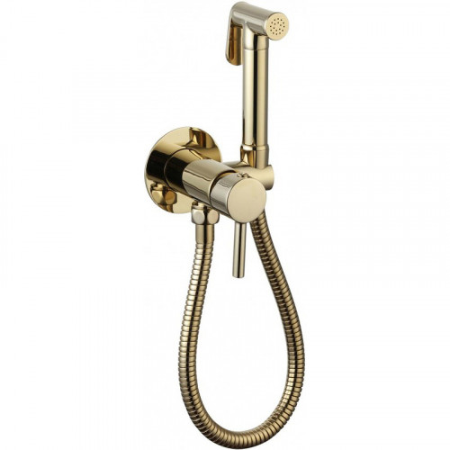 Гигиенический душ со смесителем CeramaLux KRS/002 Светлое золото латунь встраиваемый