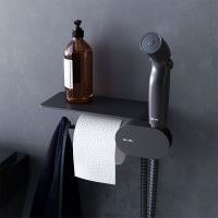 Гигиенический душ со смесителем AM.PM Like F0202622 Черный матовый латунь на стену