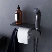 Гигиенический душ со смесителем AM.PM Like F0202622 Черный матовый латунь на стену