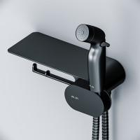 Гигиенический душ со смесителем AM.PM Like F0202622 Черный матовый латунь на стену