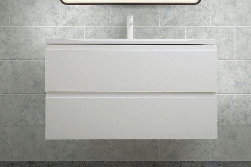 Тумба под раковину Art&amp;Max AM-Bianchi-900-2C-SO-BM подвесная Белый матовый МДФ / ЛДСП