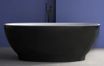 Акриловая ванна Abber 165х80 AB9207MB Черная без гидромассажа