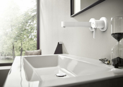 Смеситель для раковины Hansgrohe Finoris 76051700 Белый матовый латунь встраиваемый