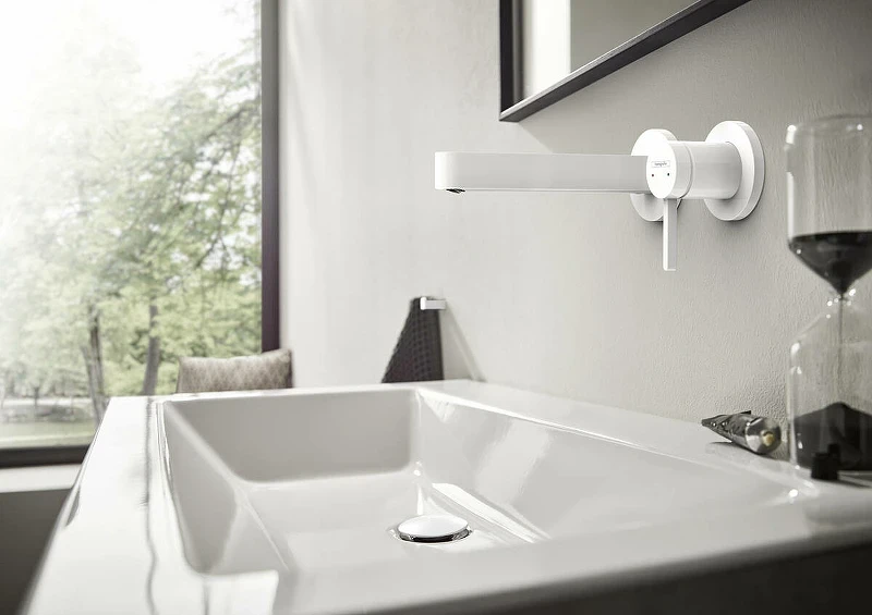 Смеситель для раковины Hansgrohe Finoris 76051700 Белый матовый латунь встраиваемый