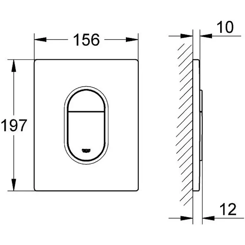 Унитаз с инсталляцией Grohe Bau Ceramic 103849SH00 цвет Альпийский белый с сиденьем Микролифт и клавишей смыва цвет Хром глянцевый