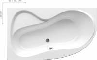 Акриловая ванна Ravak Rosa II 150x95 L C551000000 без гидромассажа