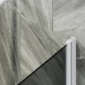 Шторка на ванну Maybah Glass MGV-619-1 700x1400 поворотная на монопетле Белый стекло графитовое матовое