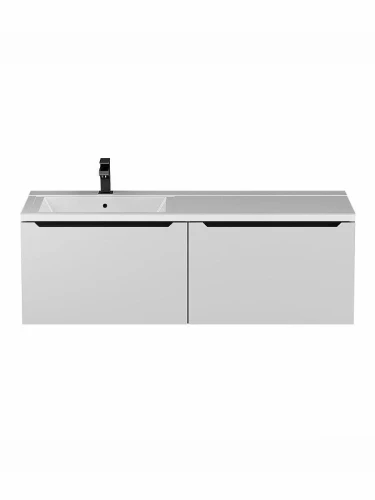 Тумба под раковину Uperwood Tanos 120 R 291020265 подвесная цвет Белый матовый Графит матовый