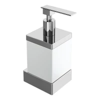 Дозатор для жидкого мыла Boheme Qubic 10727-CR цвет Хром