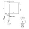Смеситель для раковины Gattoni Circle One 9046/90NO Черный матовый латунь