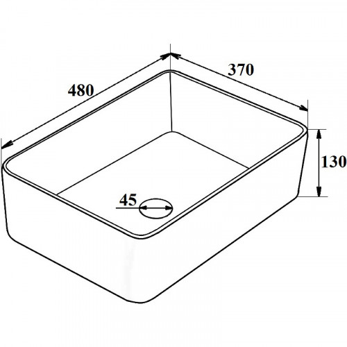 Раковина-чаша Runo Tre 48 00-00001357 Белая