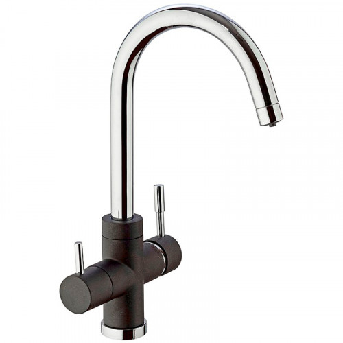 Смеситель для кухни Paini Cox 7844643CR3V11L2KM Черный матовый Хром