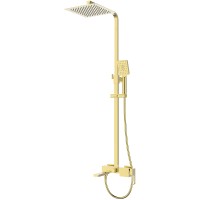 Душевая система BelBagno Luce LUC-VSCM-ORO Золото латунь на стену