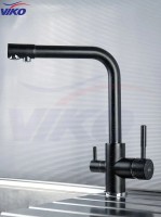 Смеситель для кухни Viko V-5024 Черный мрамор латунь на столешницу