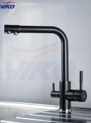 Смеситель для кухни Viko V-5024 Черный мрамор латунь на столешницу