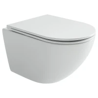 Унитаз подвесной Ceramicanova Вихрь (Whirl) CN11007T цвет Белый с сиденьем Микролифт