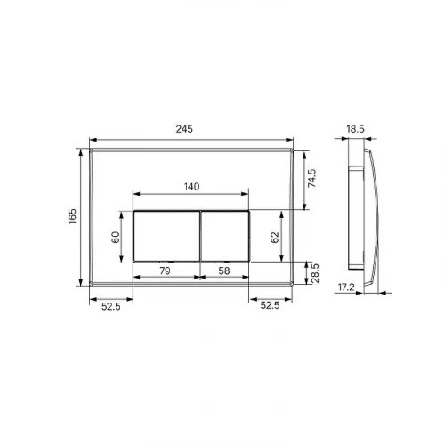 Инсталляция Iddis Optima Home OPH0000i32K для унитаза с Белой клавишей смыва нержавеющая сталь