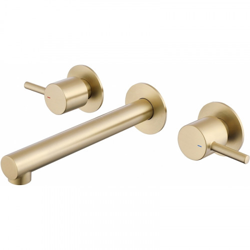 Смеситель для раковины Abber Emotion AF88121G Золото матовое латунь встраиваемый