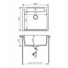 Кухонная мойка Polygran Argo-560 №36 473370 Белый хлопок искусственный камень (литьевой мрамор) встраиваемый