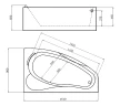 Акриловая ванна Gemy 161х96 G9046OR с гидромассажем
