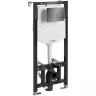 Инсталляция WasserKRAFT Aller 10TLT.010.ME.PB03 для унитаза с Черной глянцевой клавишей смыва нержавеющая сталь