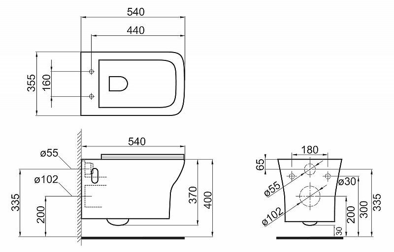 Унитаз BelBagno Romano BB248CHR-SM подвесной без сиденья фаянс подвесной