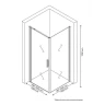 Душевой уголок Berges Legos LS-1 100х100 061038 профиль Хром стекло прозрачное