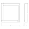Зеркало Evoform Style 50x50 BY 0825 с зеркальным обрамлением - цвет Графит
