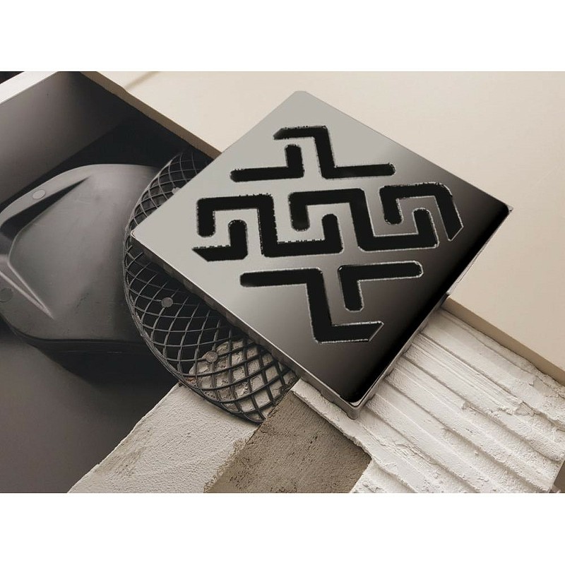 Душевой трап Berges Platz Antik 100x100 090060 с решеткой Хром матовый