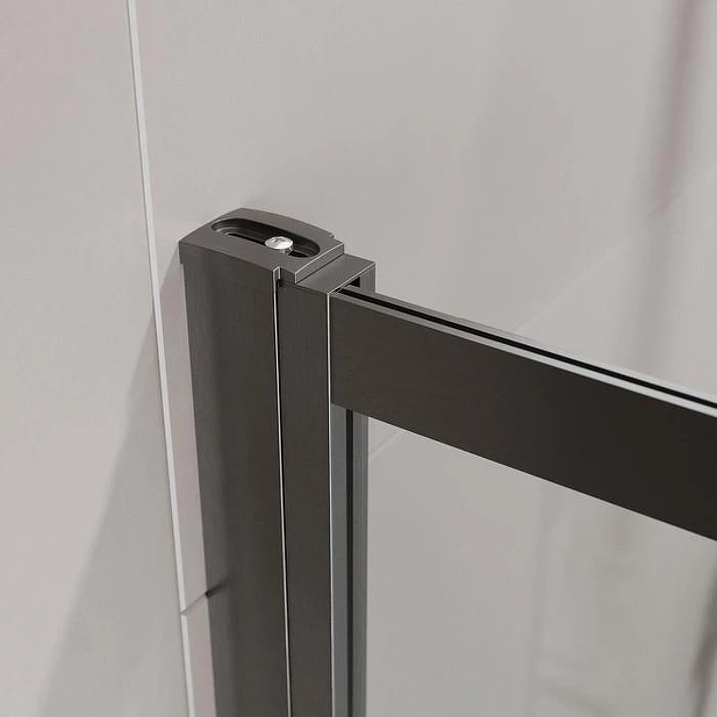 Шторка на ванну Cezares Slider 90 SLIDER-FIX-VF-11-90/150-C-GM профиль Оружейная сталь стекло прозрачное
