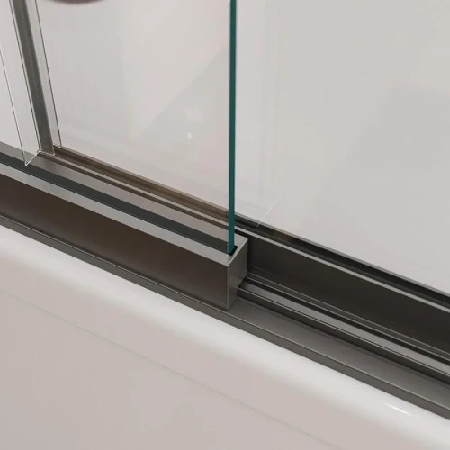 Шторка на ванну Cezares Slider 90 SLIDER-FIX-VF-11-90/150-C-GM профиль Оружейная сталь стекло прозрачное