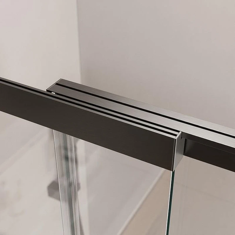 Шторка на ванну Cezares Slider 90 SLIDER-FIX-VF-11-90/150-C-GM профиль Оружейная сталь стекло прозрачное