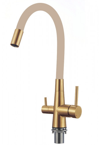 Смеситель для кухни ESKO Kitchen CL03GBG цвет Золото Бежевый