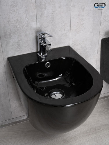 Биде Gid Convexo BDP-96BL 21102 подвесное цвет Черный глянцевый
