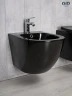 Биде Gid Convexo BDP-96BL 21102 подвесное цвет Черный глянцевый