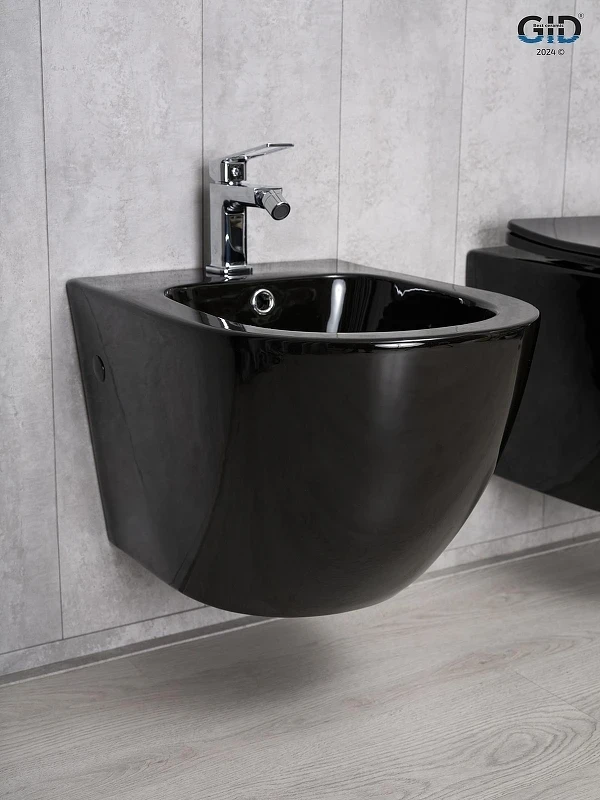 Биде Gid Convexo BDP-96BL 21102 подвесное цвет Черный глянцевый