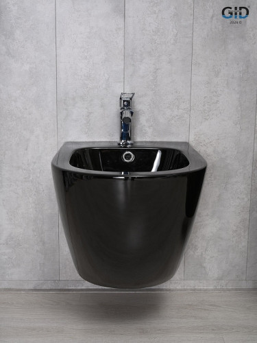 Биде Gid Convexo BDP-96BL 21102 подвесное цвет Черный глянцевый