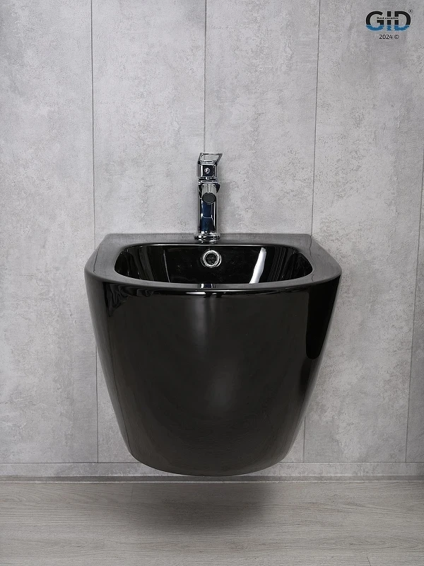 Биде Gid Convexo BDP-96BL 21102 подвесное цвет Черный глянцевый